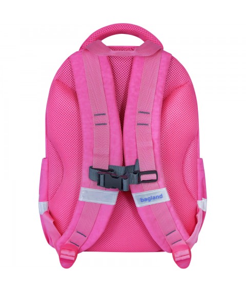 School backpack Bagland Butterfly 21 l. bright pink 1019 (0056570)