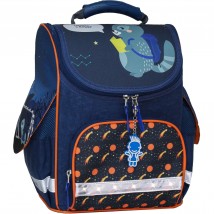 Рюкзак шкільний каркасный с фонариками Bagland Успех 12 л. синій 429 (00551703)