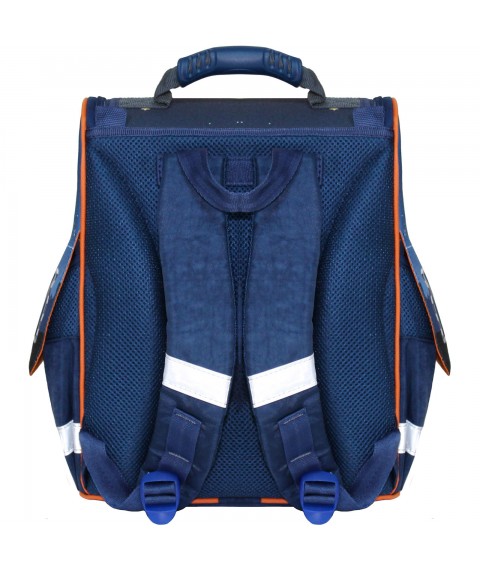 Рюкзак школьный каркасный с фонариками Bagland Успех 12 л. синий 432 (00551703)