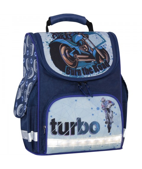 Backpack school frame with flashlights Bagland Success 12 l. blue 551 (00551703)
