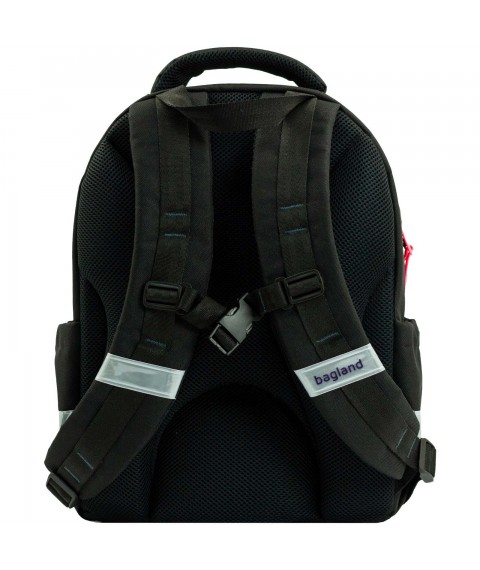 School backpack Bagland Butterfly 21 l. black 1149 (0056566)