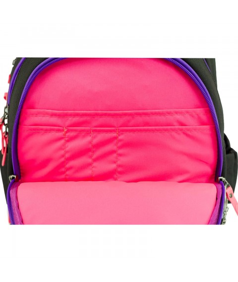 School backpack Bagland Butterfly 21 l. black 1149 (0056566)