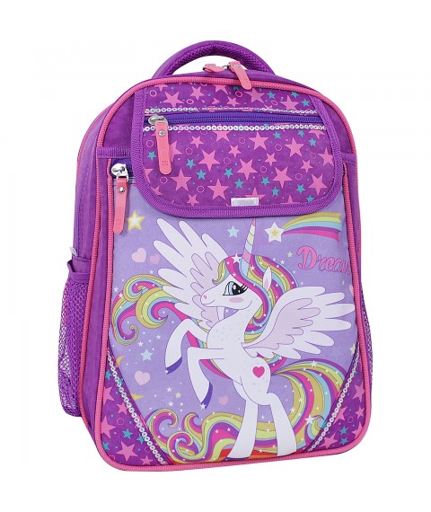 School backpack Bagland Otlichnyk 20 l. purple 674 (0058070)