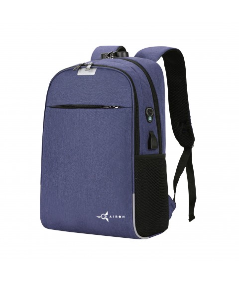 Laptop backpack AIRON Lock 18 l Blue