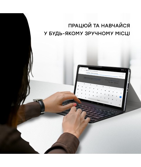 AIRON Premium Case for Lenovo Tab M10 HD (2nd Gen) TB-X306F with Bluetooth Keyboard Black