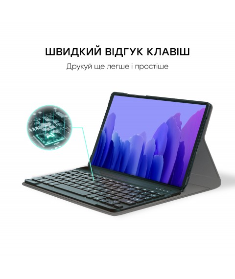 AIRON Premium Case for Samsung Galaxy Tab A7 T500 with Bluetooth Keyboard Black