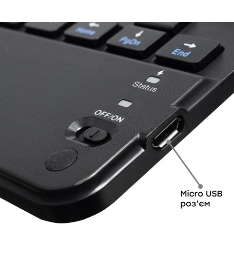 AIRON Premium H?lle f?r Samsung Galaxy Tab A7 T500 mit Bluetooth Tastatur mit Touchpad Schwarz