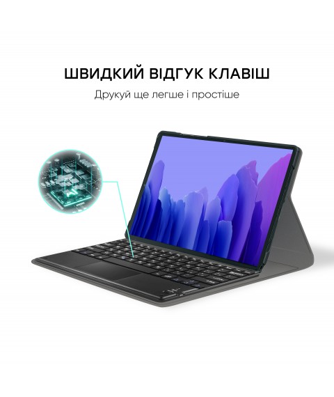 Чехол AIRON Premium для Samsung Galaxy Tab A7 T500 з Bluetooth клавиатурой с тачпадом Black