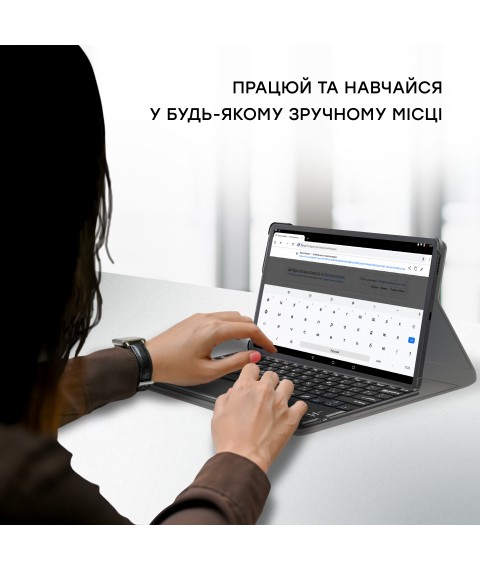 AIRON Premium H?lle f?r Samsung Galaxy Tab S6 Lite (SM-P610 / P615) mit Bluetooth Tastatur mit Touchpad