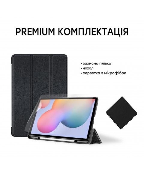 AIRON Premium SOFT Case f?r Samsung Galaxy Tab S6 Lite (SM-P610 / P615) mit Schutzfolie und Serviette Schwarz