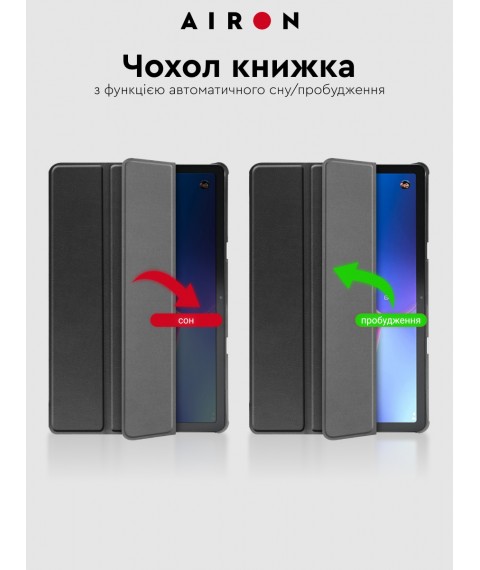 Чехол AIRON Premium для Lenovo tab M10 3rd 10.1 TB (325FU/328FU) с защитной пленкой и салфеткой Black