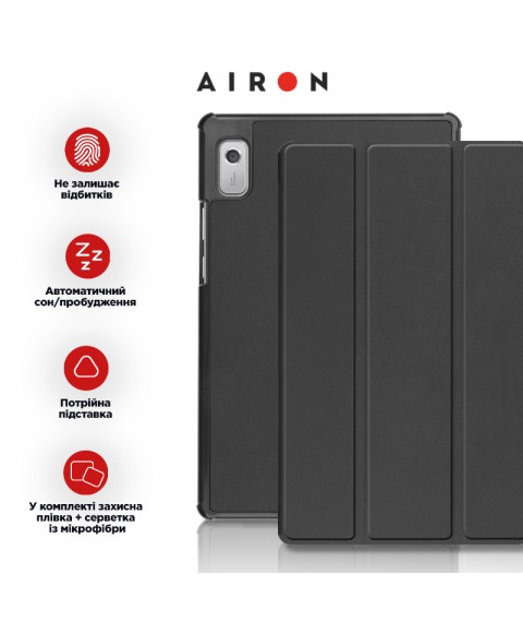 AIRON Premium case for Lenovo Tab M9 9" (TB-310FU) with protective film and cloth