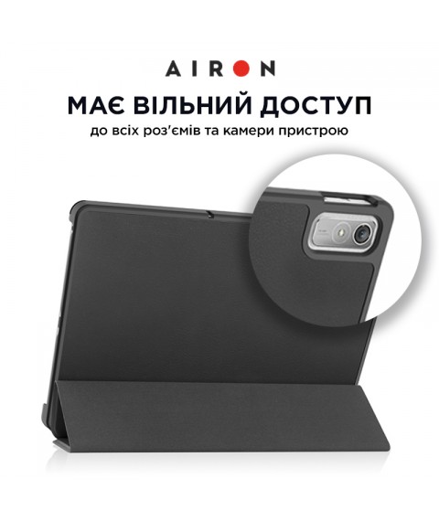 AIRON Premium case for Lenovo Tab P11 2nd Gen 11.5" with protective film and cloth black