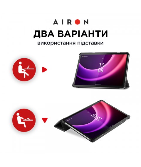 Чехол AIRON Premium для Lenovo Tab P11 2nd Gen 11.5" с защитной пленкой и салфеткой black