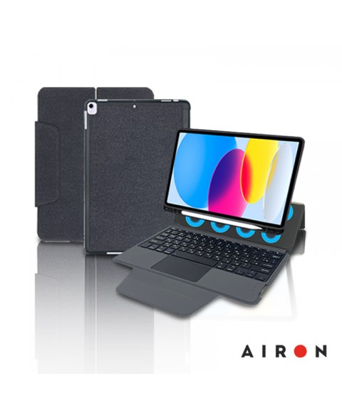 AIRON Premium Case for iPad 10.9 10th Generation 2022 10.9" with Integrated Keyboard