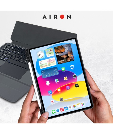 Чехол AIRON Premium для iPad 10.9 10-го поколения 2022 года 10.9" с интегрированной клавиатурой