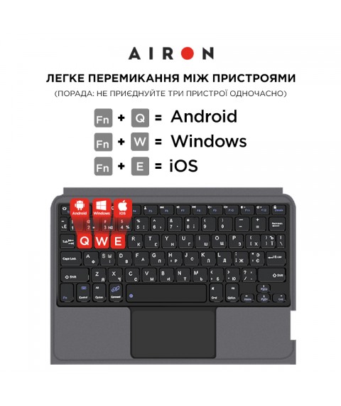 AIRON Premium case for iPad Pro 11 2018/2020/2021 with integrated keyboard