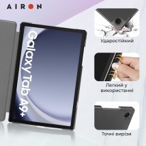 Чехол AIRON Premium для Samsung Galaxy Tab A9 Plus 11'' 2023 с защитной пленкой и салфеткой Black