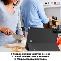 Чехол AIRON Premium для Xiaomi Redmi Pad SE 11" 2023 с защитной пленкой и салфеткой Black