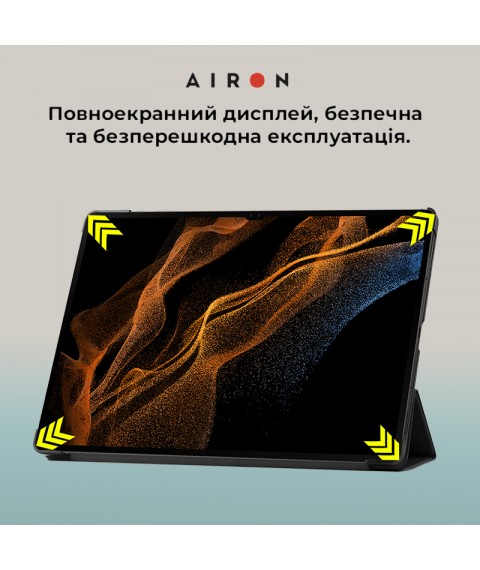Чехол AIRON Premium для Samsung Galaxy Tab S9 Ultra 14.6'' 2023 c защитной пленкой и салфеткой