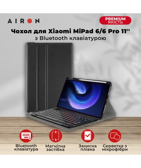 Чехол AIRON Premium для Xiaomi MiPad 6/6 Pro 11'' 2023 с Bluetooth клавиатурой