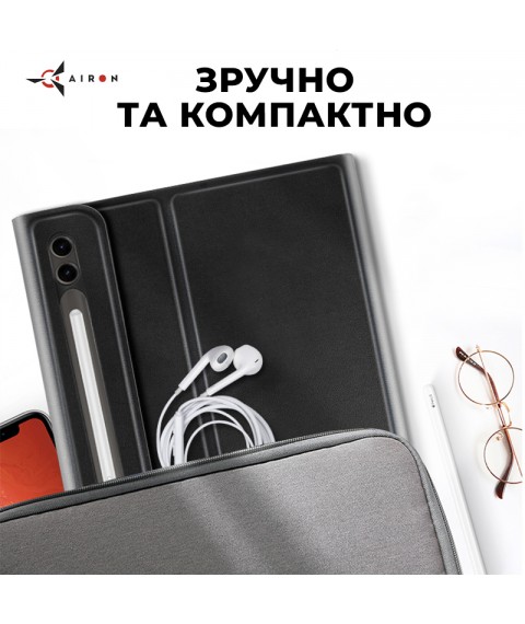 Чехол AIRON Premium для Samsung Galaxy Tab S9 Plus/S9 FE Plus 12.4'' 2023 с Bluetooth клавиатурой