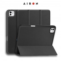 Чехол AIRON Premium SOFT для iPad Pro 11 2024 с защитной пленкой и салфеткой Black