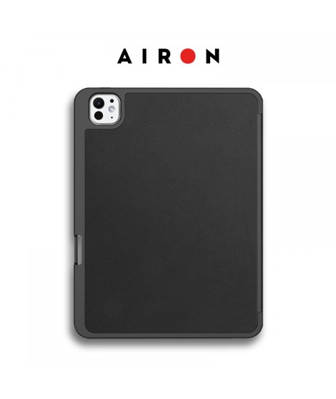 Чехол AIRON Premium SOFT для iPad Pro 11 2024 с защитной пленкой и салфеткой Black