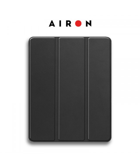 Чехол AIRON Premium SOFT для iPad Pro 13 2024 с защитной пленкой и салфеткой Black