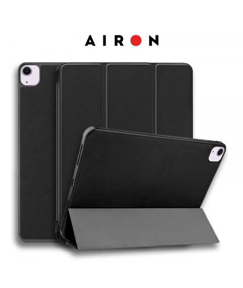 Чехол AIRON Premium SOFT для iPad Air 13 2024 с защитной пленкой и салфеткой Black