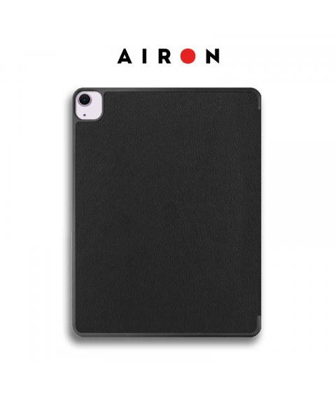 Чехол AIRON Premium SOFT для iPad Air 13 2024 с защитной пленкой и салфеткой Black