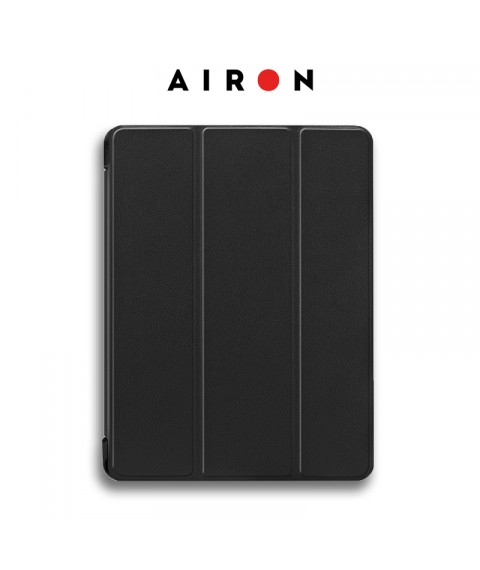 Чехол AIRON Premium SOFT для iPad Air 13 2024 с защитной пленкой и салфеткой Black