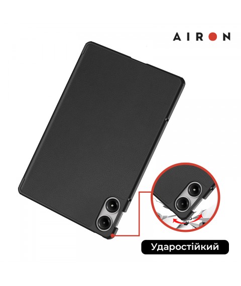 Чехол AIRON Premium для Xiaomi Redmi Pad Pro 12.1 2024 с защитной пленкой и салфеткой Black