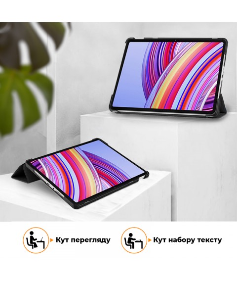 Чехол AIRON Premium для Xiaomi Redmi Pad Pro 12.1 2024 с защитной пленкой и салфеткой Black
