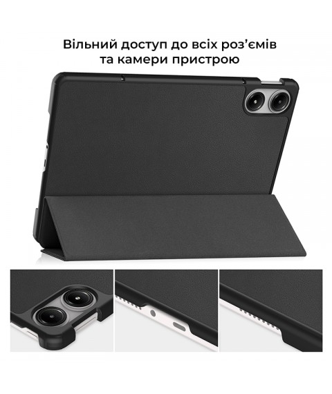 Чехол AIRON Premium для Xiaomi Redmi Pad Pro 12.1 2024 с защитной пленкой и салфеткой Black
