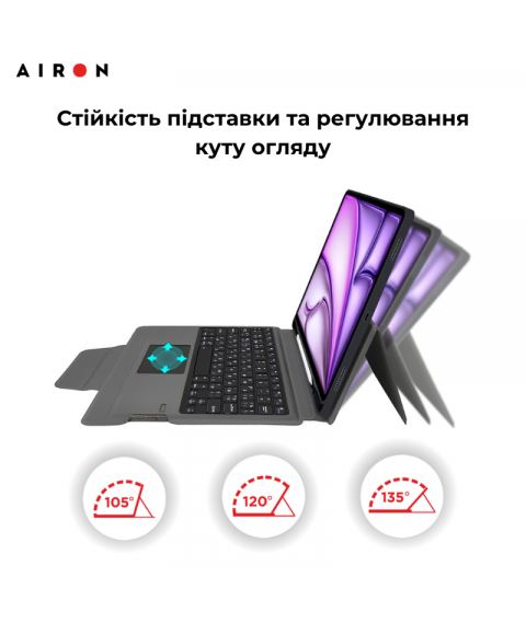 Чехол AIRON Premium для Ipad Air 13 2024 с встроенной клавиатурой