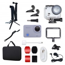 Streamer set, 15 in 1: AIRON ProCam 7 Touch action camera with accessories