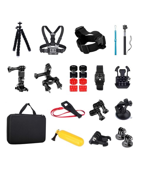 30 in 1 blogger set: AIRON ProCam 7 DS action camera with accessories