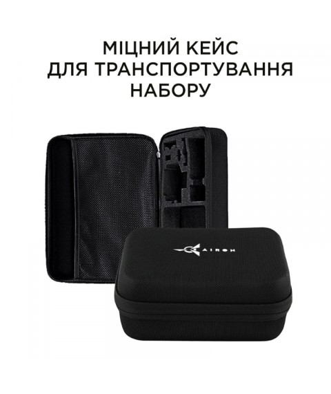 Набір тактичний: екшн-камера AIRON ProCam 7 Black з аксесуарами