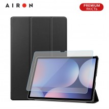 Чехол AIRON Premium для Samsung Galaxy tab S10 Plus 12.4 2024 с защитной пленкой и салфеткой Black