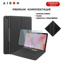 Чехол AIRON Premium для Lenovo Tab Plus 2024 11.5 с защитной пленкой и салфеткой Black