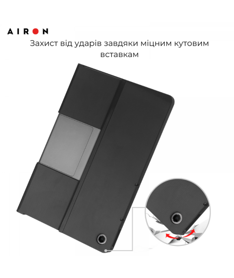 Чехол AIRON Premium для Lenovo Tab Plus 2024 11.5 с защитной пленкой и салфеткой Black