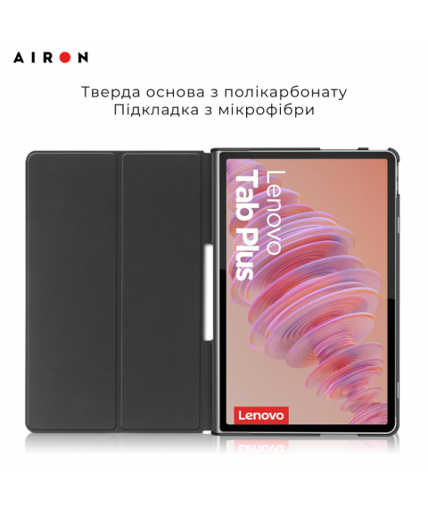 Чехол AIRON Premium для Lenovo Tab Plus 2024 11.5 с защитной пленкой и салфеткой Black