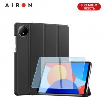 Чехол AIRON Premium для Xiaomi Redmi Pad SE 8.7" 2024 с защитной пленкой и салфеткой Black