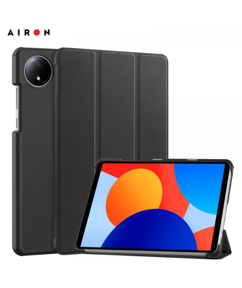 Чехол AIRON Premium для Xiaomi Redmi Pad SE 8.7" 2024 с защитной пленкой и салфеткой Black