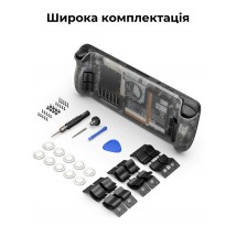 Задня панель JSAUX для Steam Deck LCD & OLED PC0106D з додатковою вентиляцією (Прозора)