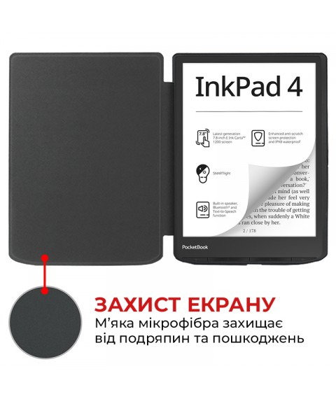 Чехол AIRON Premium для PocketBook InkPad Color 2/InkPad 4 черного цвета