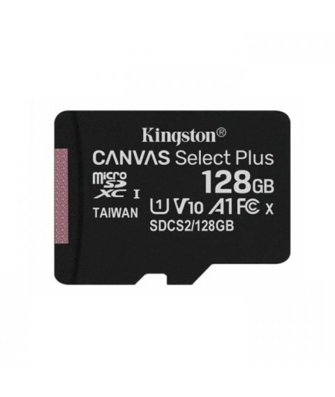Карта памяти Kingston Select 100R 128G C10 UHS-I + адаптер