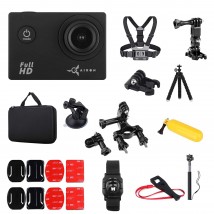 30-in-1 shooting set: AIRON Simple Full HD action camera with accessories