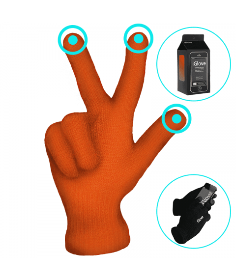 iGlove Orange Touch Screen Gloves